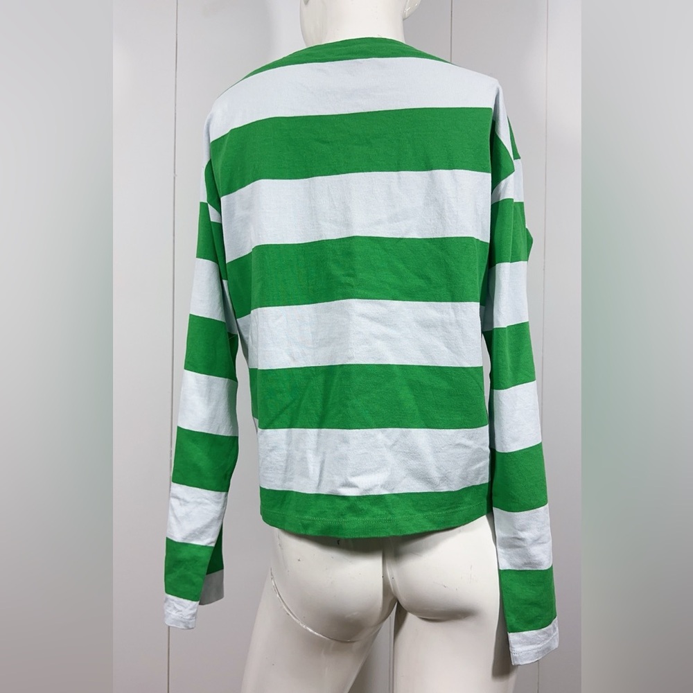 J Crew Relaxed long-sleeve boatneck T-shirt in stripe Size Small - Picture 6 of 14